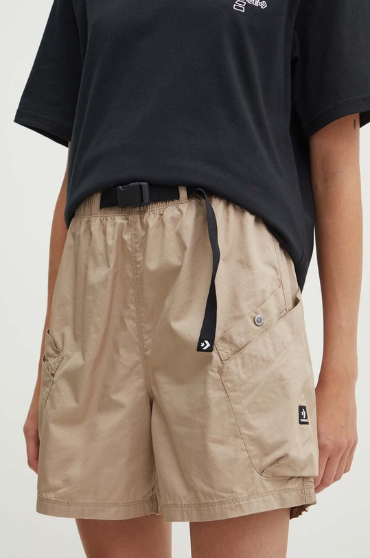 Converse szorty bawełniane bawełna beżowy 10026395.A06