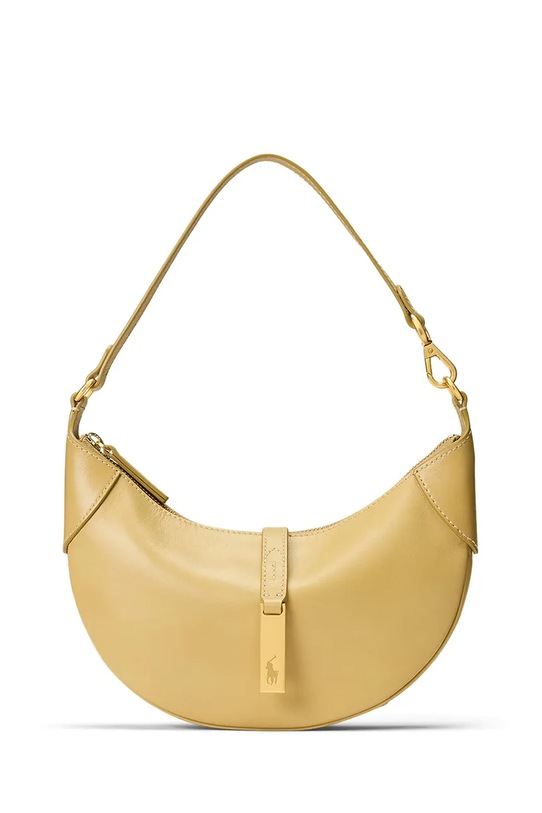 Polo Ralph Lauren torebka rogal damska skórzana żółty 428871248