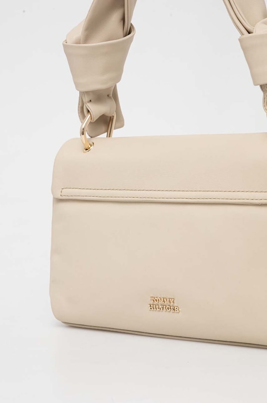 Akcesoria Tommy Hilfiger torebka skórzana AW0AW15685 beżowy