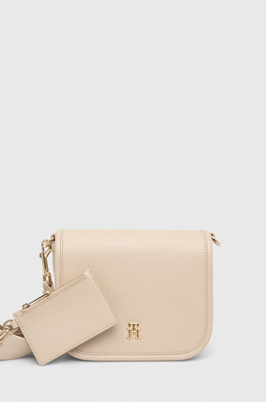 Tommy Hilfiger torebka nie mieści A4 beżowy AW0AW15694
