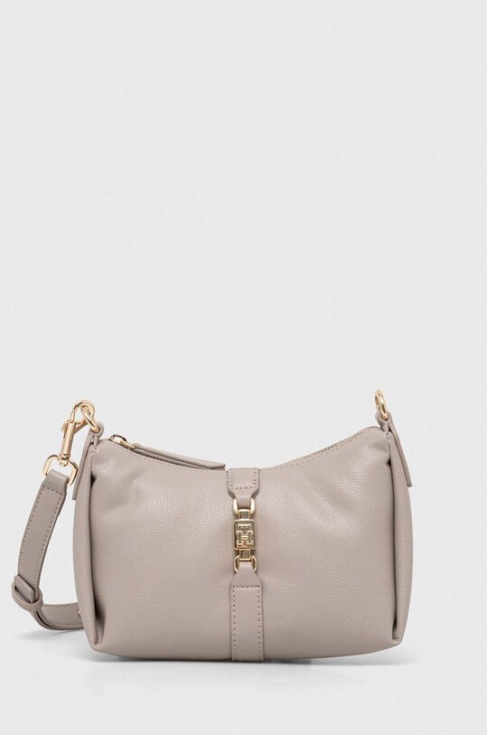 Tommy Hilfiger torebka nie mieści A4 beżowy AW0AW15714