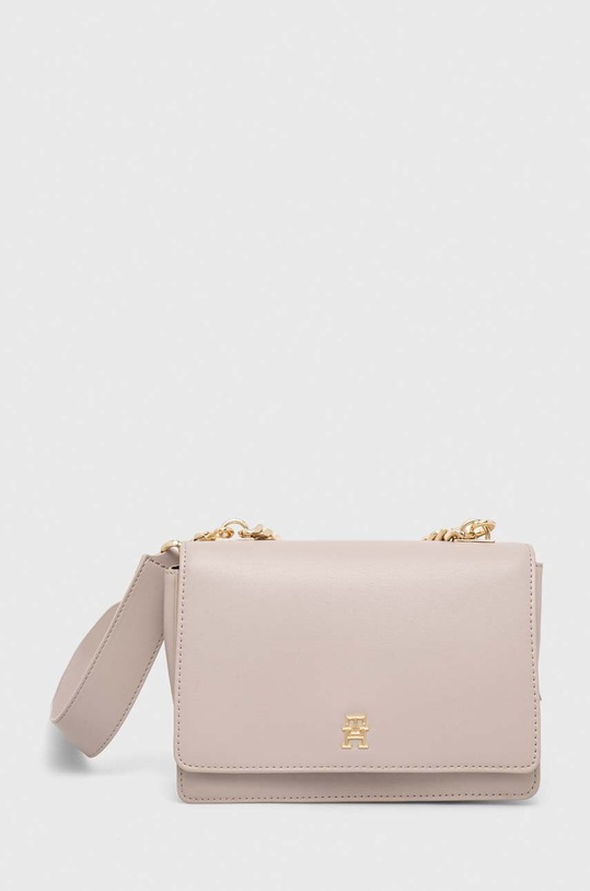 Tommy Hilfiger torebka nie mieści A4 beżowy AW0AW15725