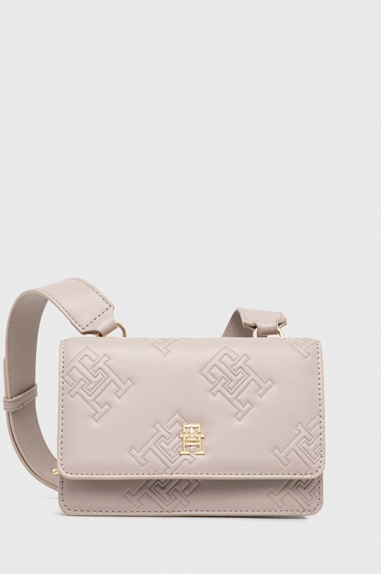 Tommy Hilfiger torebka nie mieści A4 beżowy AW0AW15727