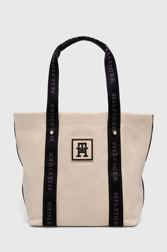 Tommy Hilfiger torebka mieści A4 beżowy AW0AW15732