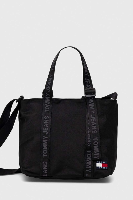 Kabelka Tommy Jeans hladký černá AW0AW15817