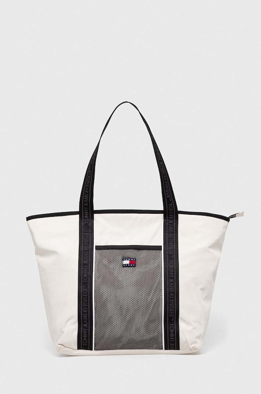 Kabelka Tommy Jeans hladký béžová AW0AW15824