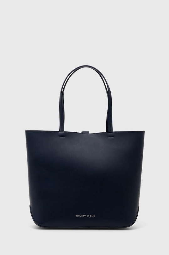 Kabelka Tommy Jeans imitácia kože tmavomodrá AW0AW15827