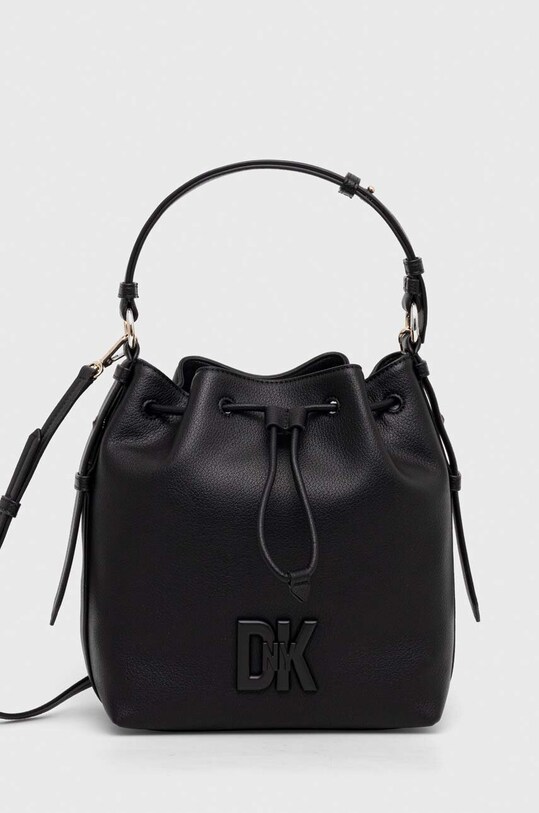 Dkny torebka skórzana skóra licowa czarny R41JKC55