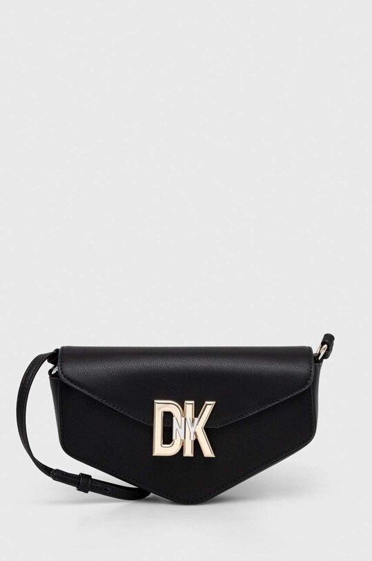 Kožená kabelka Dkny usňová koža čierna R41EKC56