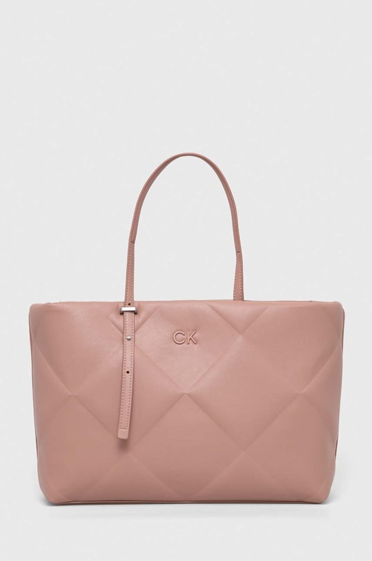 Kabelka Calvin Klein hladký růžová K60K611339