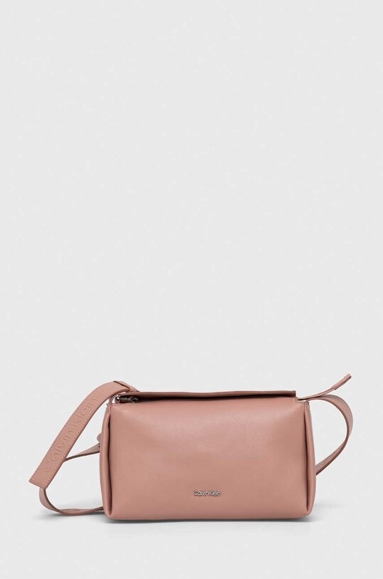 Torba Calvin Klein imitacija zrnate kože roza K60K611346