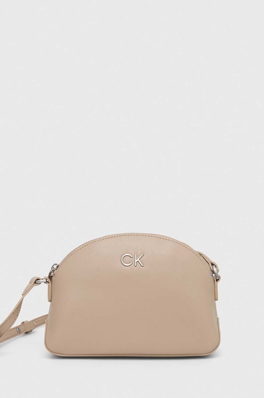 Calvin Klein torebka nie mieści A4 beżowy K60K611444