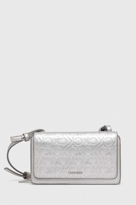 Calvin Klein torebka nie mieści A4 srebrny K60K611384