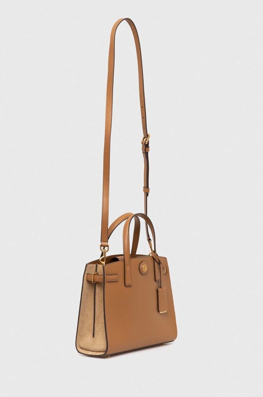 Akcesoria Tory Burch torebka skórzana Robinson Pebbled Small 152752.202 brązowy