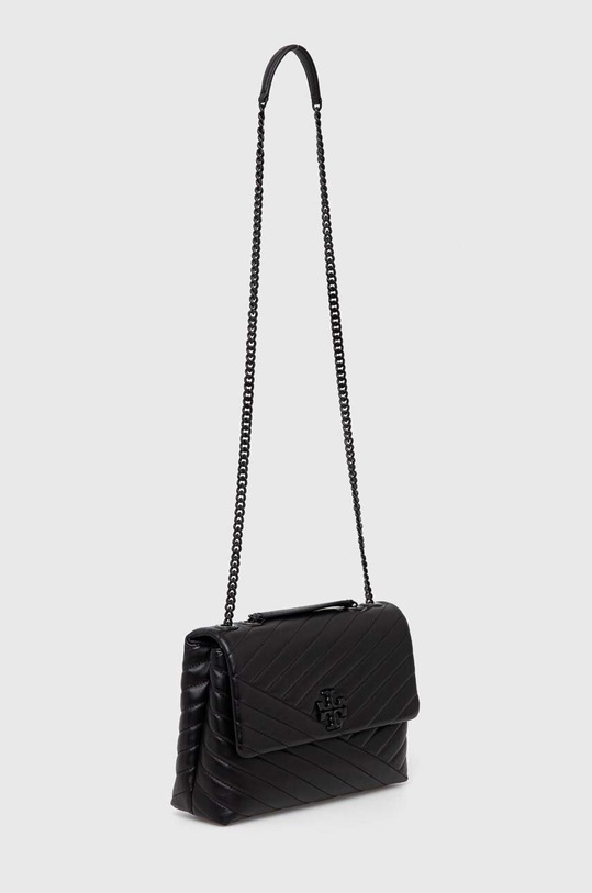 Kožená kabelka Tory Burch Kira Chevron 90857.003 černá SS24