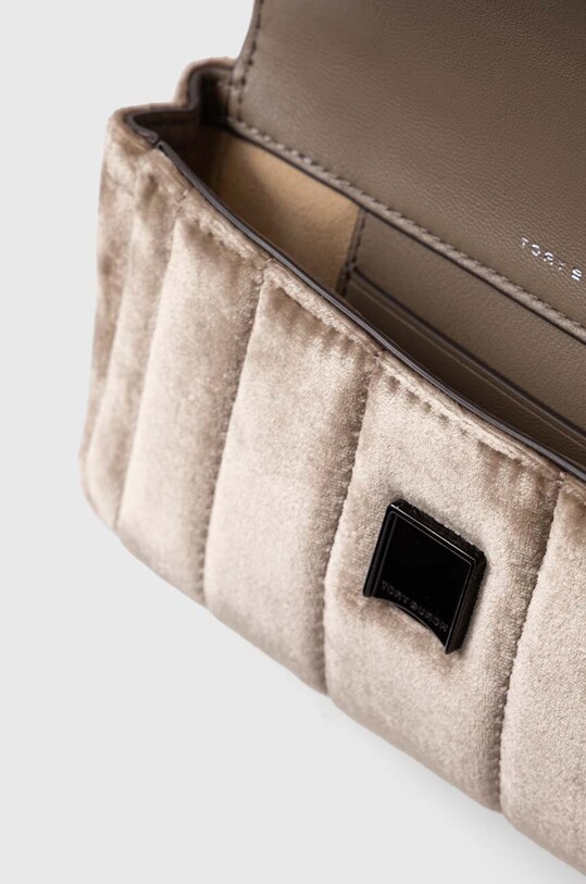 Tory Burch torebka welurowa Kira Velvet Mini 156875.294 brązowy