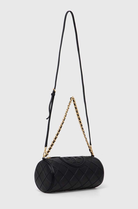 Tory Burch torebka skórzana Fleming Soft Barrel 150358.001 czarny SS24
