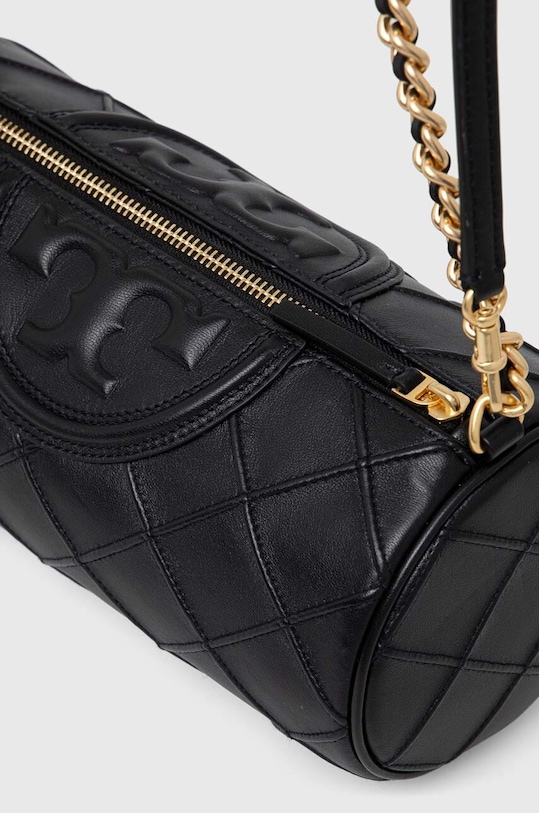 Tory Burch torebka skórzana Fleming Soft Barrel czarny 150358.001