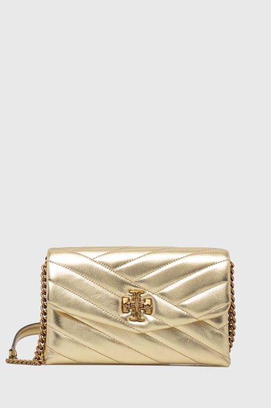 Tory Burch torebka Kira Chevron Metallic nie mieści A4 złoty 152543.700