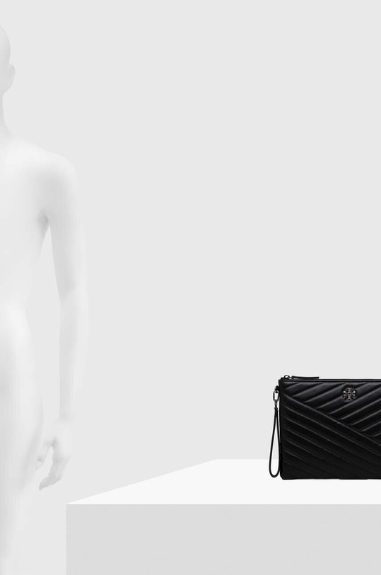 Tory Burch kopertówka skórzana Kira Chevron Pave Logo Pouch 153103.001