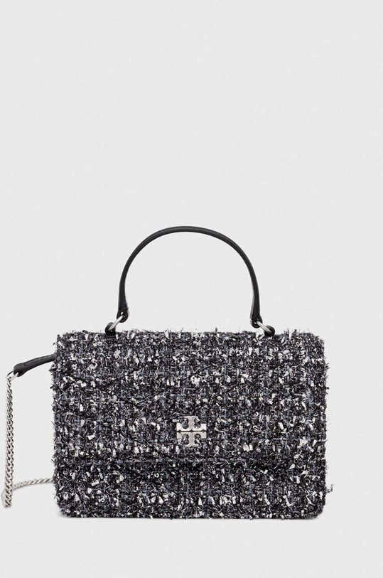 Kabelka Tory Burch Kira Chevron Tweed Mini vzorovaný černá 155542.003