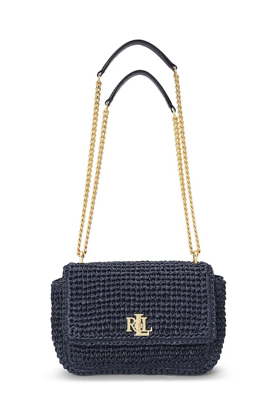 Lauren Ralph Lauren torebka skóra licowa granatowy 431920043