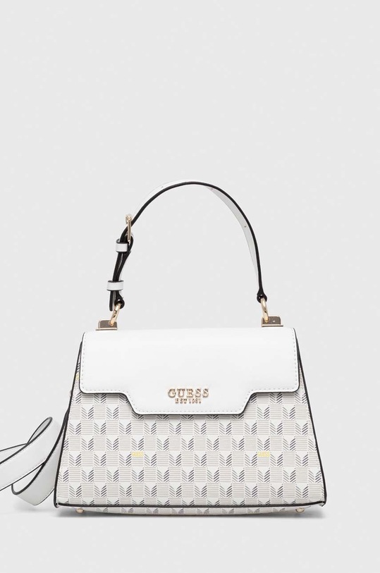 Τσάντα Guess απομίμηση λείου δέρματος λευκό HWJT87.40200