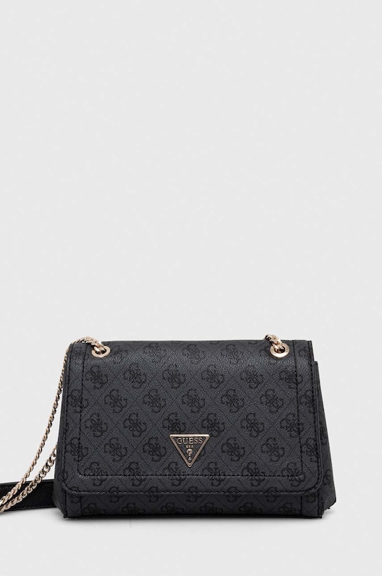 Τσάντα Guess απομίμηση λείου δέρματος γκρί HWBG78.79210