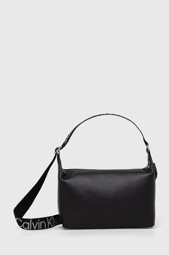 Τσάντα Calvin Klein Jeans απομίμηση λείου δέρματος μαύρο K60K611555