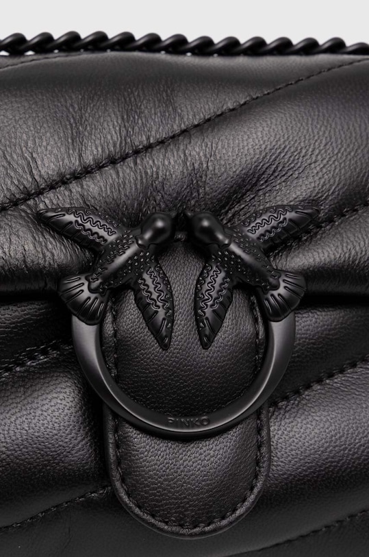 Δερμάτινη τσάντα Pinko μαύρο 100040.A1JO