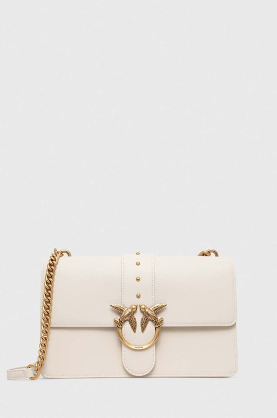 Pinko torebka skórzana skóra licowa biały 100053.A0F1