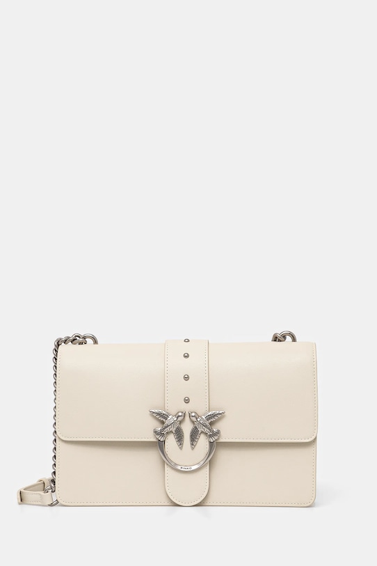 Кожаная сумочка Pinko кожа бежевый 100053.A0F1
