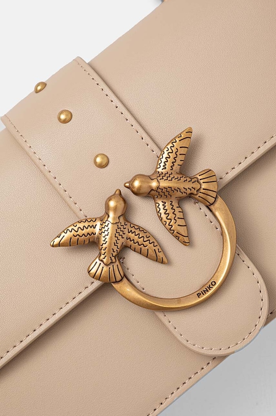 Pinko torebka skórzana beżowy 100059.A0F1
