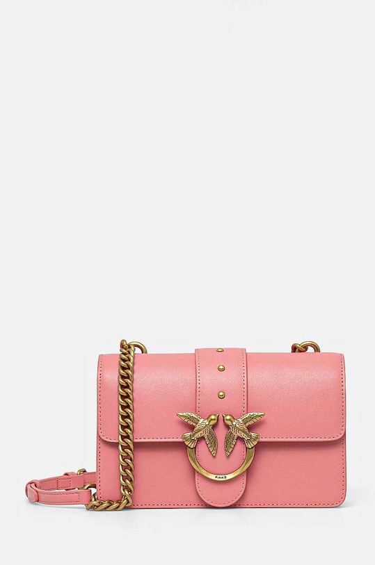 Pinko torebka skórzana skóra licowa różowy 100059.A0F1