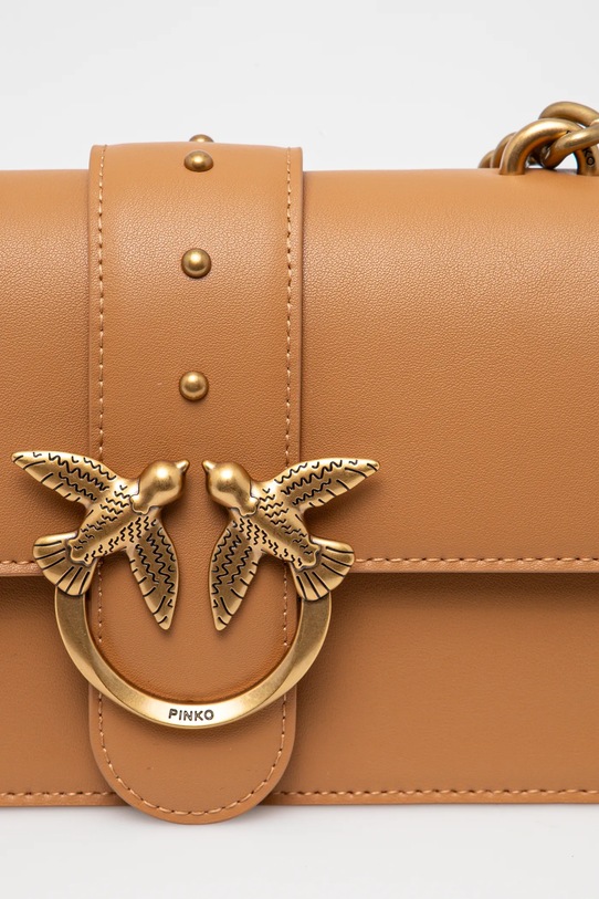 Pinko torebka skórzana brązowy 100059.A0F1