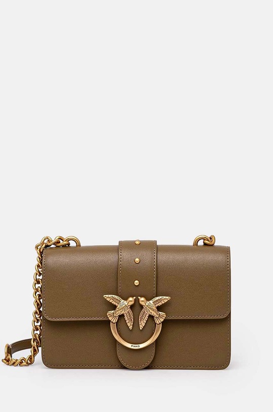 Pinko torebka skórzana skóra licowa zielony 100059.A0F1