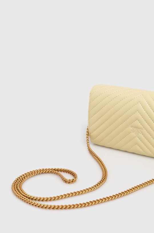 Akcesoria Pinko torebka skórzana 100062.A0GK żółty