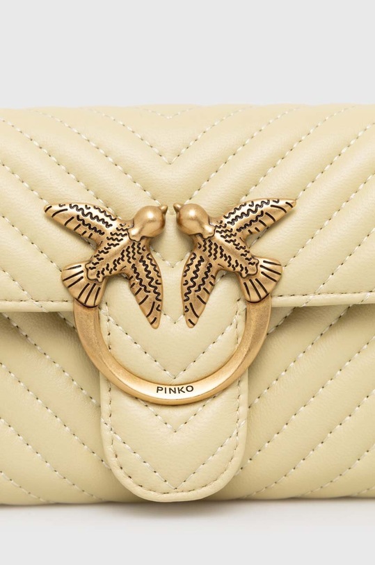 Pinko torebka skórzana żółty 100062.A0GK