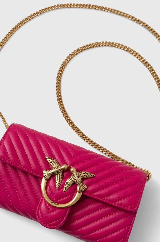 Akcesoria Pinko torebka skórzana 100062.A0GK różowy