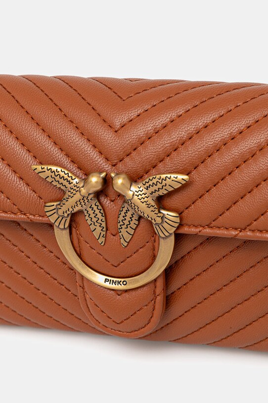 Kožna torba Pinko smeđa 100062.A0GK