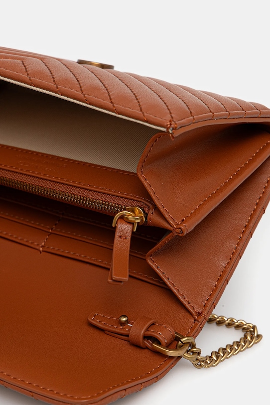 Kožna torba Pinko 100062.A0GK smeđa