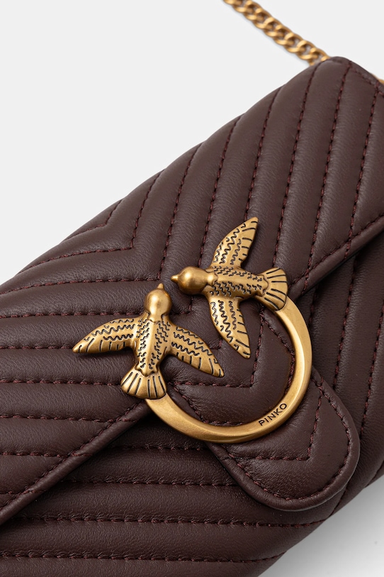 Pinko torebka skórzana brązowy 100062.A0GK