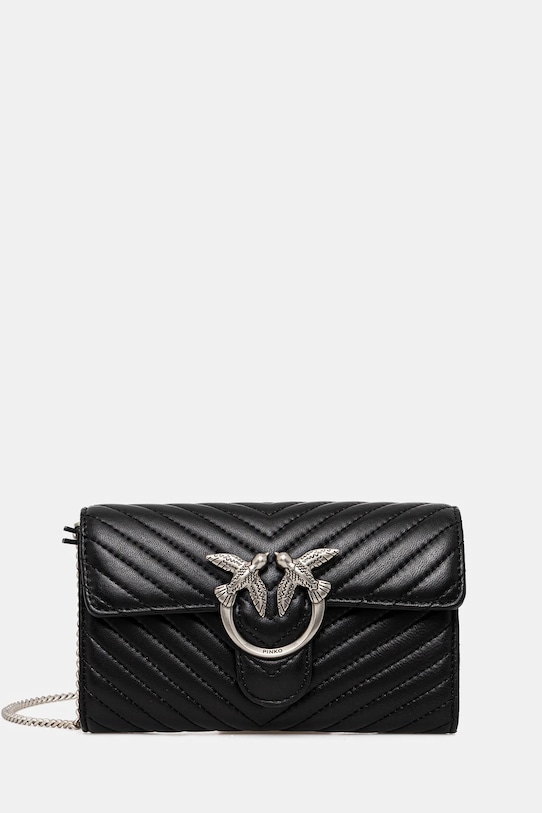 Kožená kabelka Pinko přírodní kůže černá 100062.A0GK