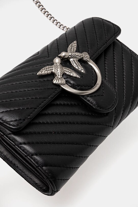 Kožená kabelka Pinko černá 100062.A0GK