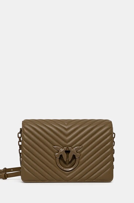 Pinko poseta de piele uni verde 100063.A0VM