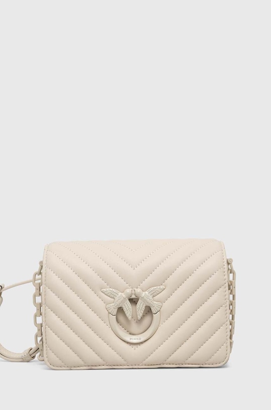 Pinko torebka skórzana skóra licowa beżowy 100067.A0VM