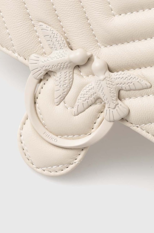 Pinko torebka skórzana beżowy 100074.A1J8