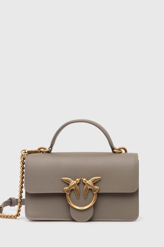 Pinko torebka skórzana skóra licowa szary 100204.A0F1