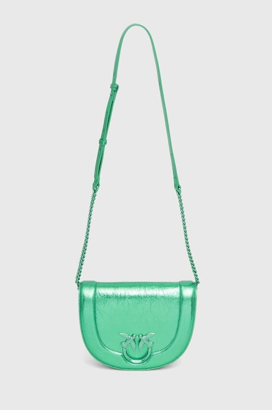 Kožená kabelka Pinko 101510.A1JG zelená SS24