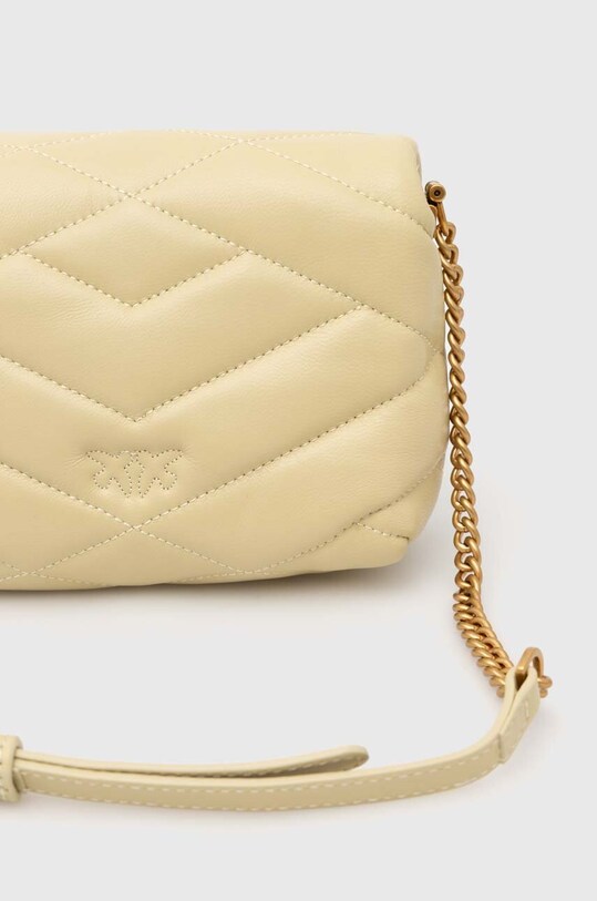 Accesorii Pinko poseta de piele 101584.A1ET bej